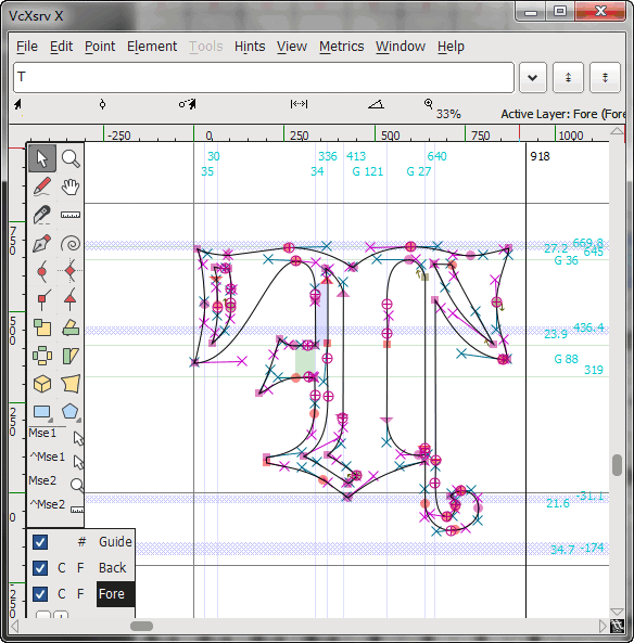 大写字母「T」轮廓