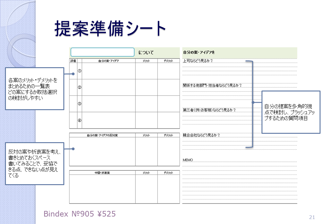 提案準備シート